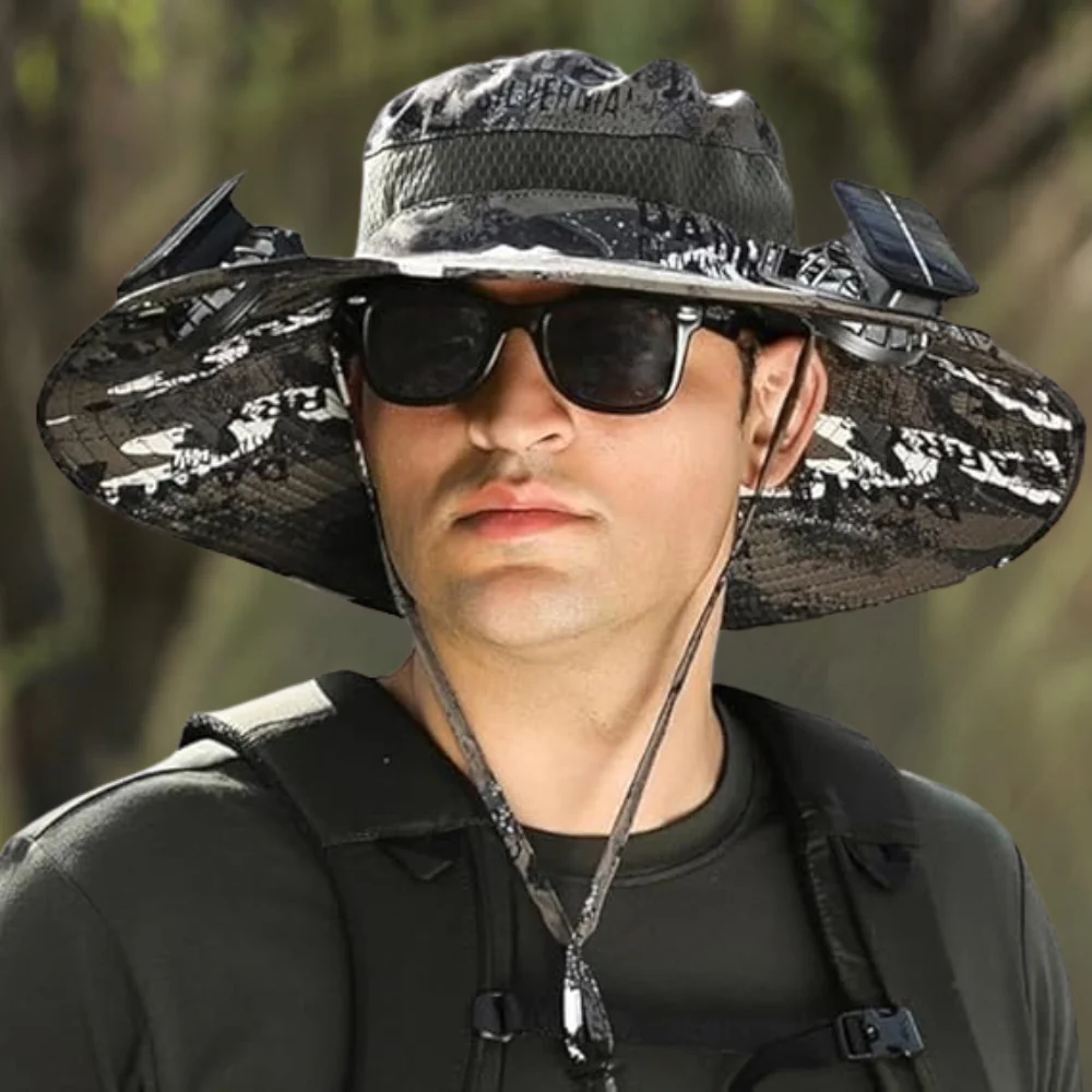 Solar Powered Dual Fan Hat