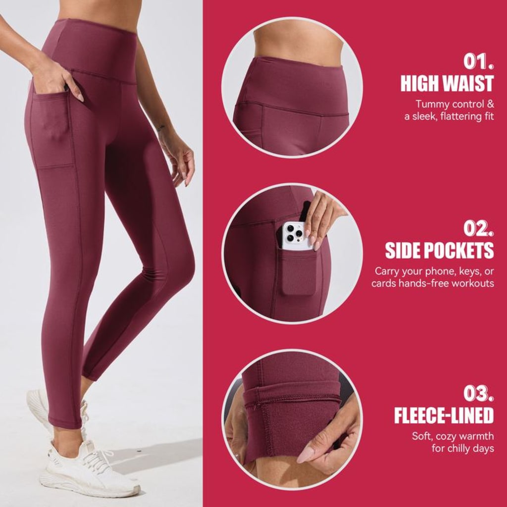 High Waisted Fleece Leggings